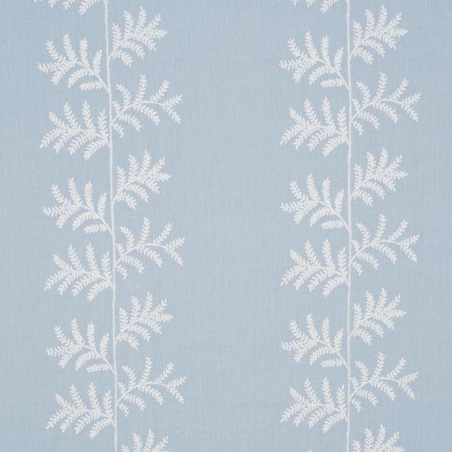Contemporary SAMPLE - Schumacher Eloise Embroidery Fabric In Sky For Sale - Image 3 of 4