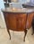 French Marquetry Oval Side Table With 2 Drawers For Sale - Image 4 of 11