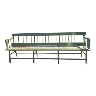 Painted Antique Deacon’s Bench For Sale