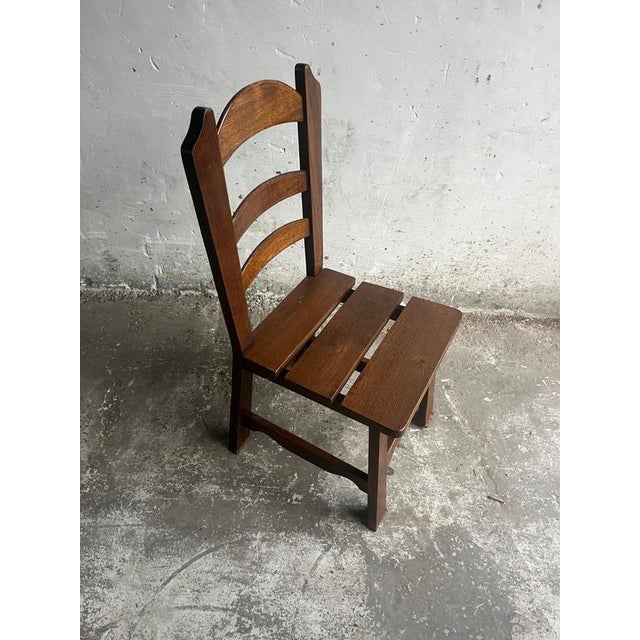 Brutalist Brutalist Wooden Chairs, 1970s, Set of 10 For Sale - Image 3 of 14