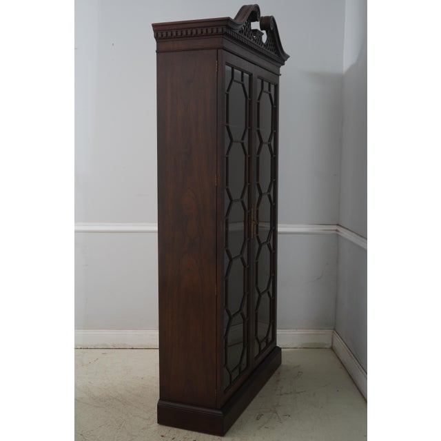 Age: Approx: 25 Years Old Details: Glass Adjustable Shelves Quality Construction Lighted Interior Pediment Top 18 C....