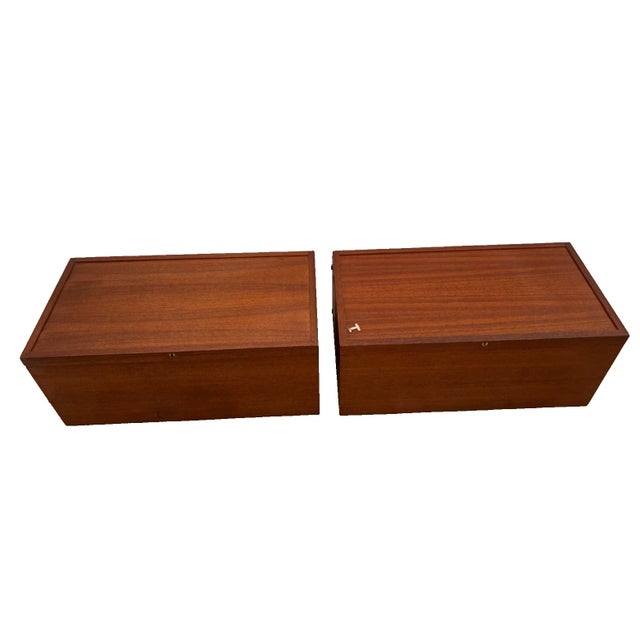 Mid-Century Modern 1960s Mid Century Record Cabinets Set of Two by Strings Wall Shelving Designers Nils and Kajsa For Sale - Image 3 of 11