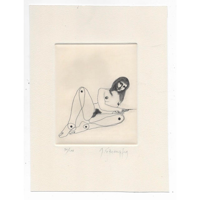 Figurative George Stuempfig Modern Female Nude Etching For Sale - Image 3 of 3