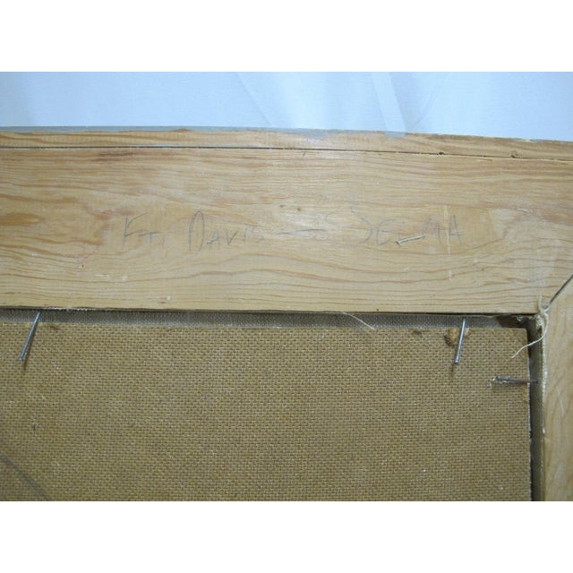 Brown Cecil Casebier Signed Original Ft Davis Texas Landscape Framed Oil Painting For Sale - Image 8 of 9