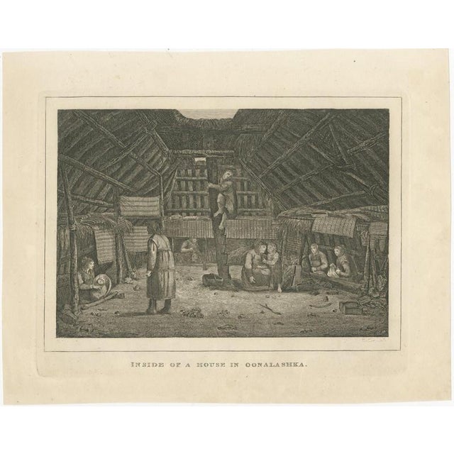 After Webber, House in Oonalashka, Captain Cook Voyage, 1820, Engraving For Sale - Image 3 of 12