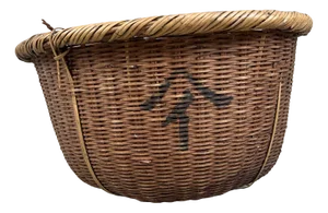 Japanese Traditional Bamboo Harvest Basket, 1930s