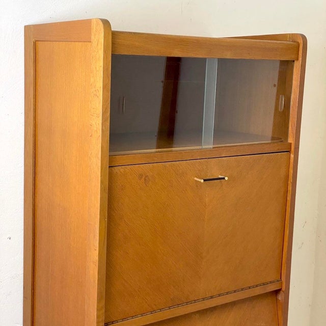 1960s Vintage Secretaire in Veneer, 1960s For Sale - Image 5 of 12