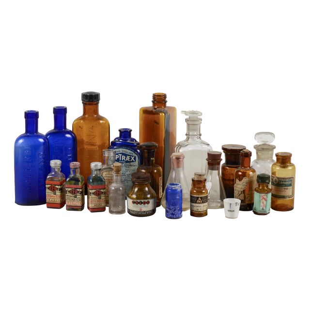 Medical Pharmacy Bottles, 20th Century, Set of 23 For Sale