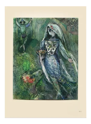 1947 After Marc Chagall "The Tail of Mermaids", First Edition Offset Lithograph