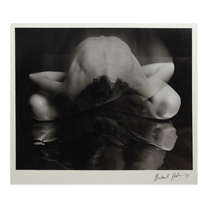 1971 Black and White Surreal Female Nude Photograph