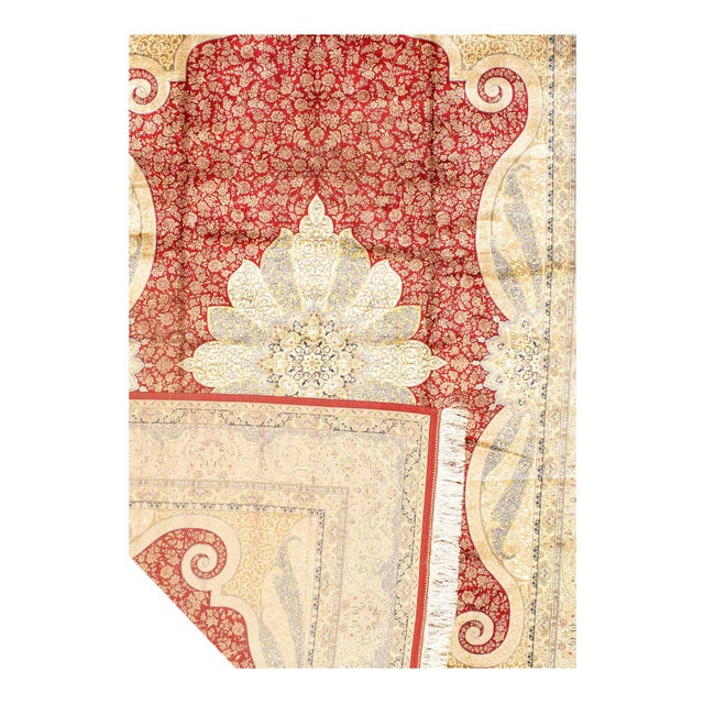 Traditional Pasargad DC Exquisite Design Paris Palace Fine Power Loom v. Silk Rug For Sale - Image 3 of 3