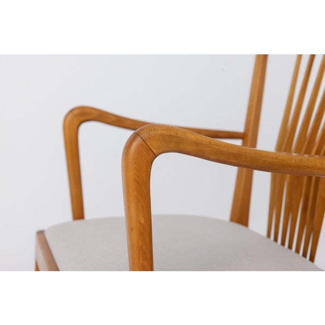 Vintage German Armchair in Beech Wood, 1950s For Sale - Image 6 of 11