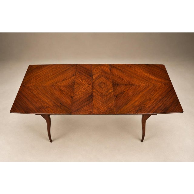 Brazilian Modern Three-Position Extendable Dining Table in Caviúna Hardwood, 1960s For Sale - Image 17 of 18