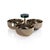 Spiga Stainless Steel Condiment Set, Gold with Green Accent For Sale - Image 4 of 4