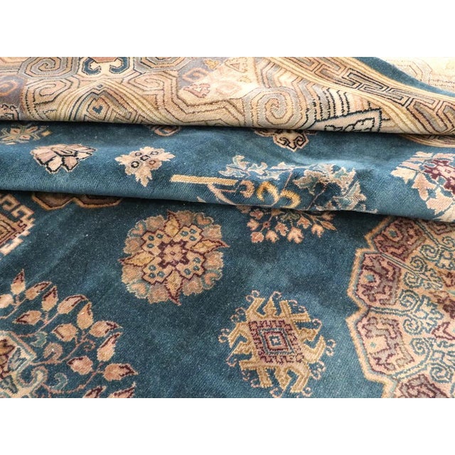 Antique White Galerie Shabab Collection Mid-20th Century Chinese Khotan Style Rug For Sale - Image 8 of 9