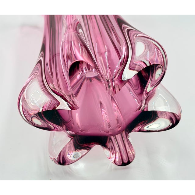 Mid-Century Czech Art Glass Vase, Josef Hospodka, Chřibská (Rubin Glass) 1960s For Sale - Image 9 of 10