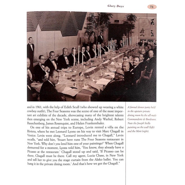 White "The Four Seasons: A History of America's Premier Restaurant" 1994 Mariani, John With Alex Von Bidder For Sale - Image 8 of 10