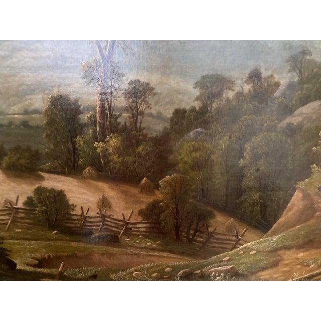 Late 19th Century American School, Hudson River Landscape, Oil on Canvas For Sale - Image 5 of 6