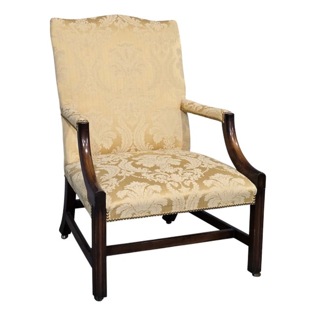 Antique Georgian Gainsborough Library Chair, 1910 For Sale