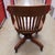 Traditional Mid-Century Traditional Taylor Chair Co. Solid Birch Walnut Swivel Banker's Chair For Sale - Image 3 of 14