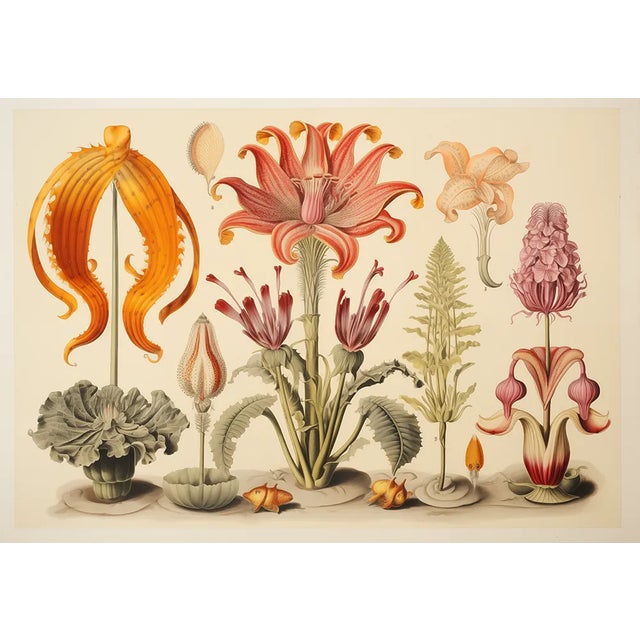 13" X 9" 'Garden Flowers' Botanical Print, 'Hortus Floridus' Style, Unframed For Sale - Image 6 of 6