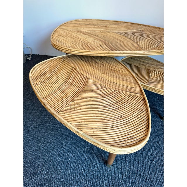 Set of Rattan Nesting Coffee Tables. Italy | Chairish