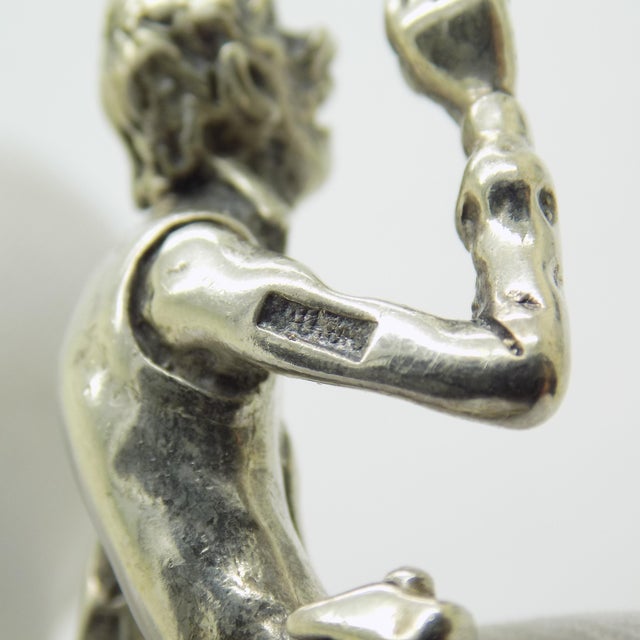 Vintage Italian Handyman Figurine in Silver 800, 1970s For Sale - Image 12 of 16
