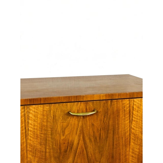 Wood Vintage Brown Walnut Cabinet, 1960 For Sale - Image 7 of 15