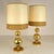 Parchment Leather Shades Table Lamps on Brass Bases, 1970s, Set of 2 For Sale - Image 16 of 18