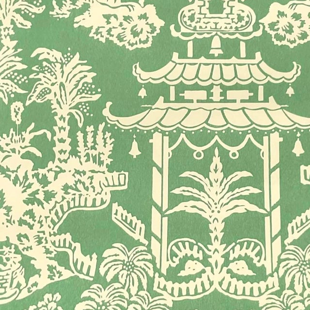 Vintage Boho Brunschwig & Fils Lhasa Hand Printed Double Roll Wallpaper For Sale - Image 12 of 14