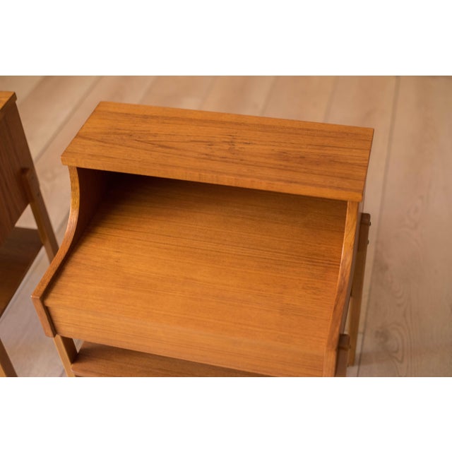 Pair of Vintage Teak Nightstands by Ab Carlstrom & Co. Mobelfabrik, Sweden For Sale - Image 10 of 17