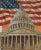 Presented is “U.S. Flag Behind Capitol,” an original mixed-media painting by American artist Ron Sloan. The drawing shows...