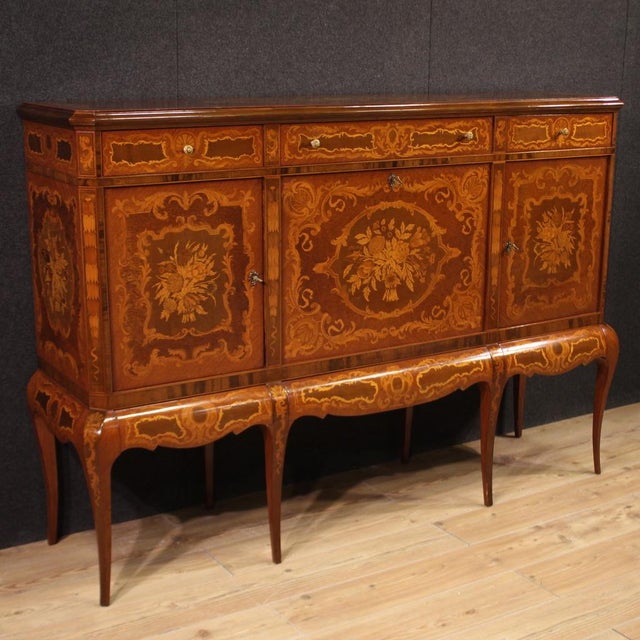 20th Century Inlaid Wood Bar Cabinet, 1950s For Sale - Image 13 of 13