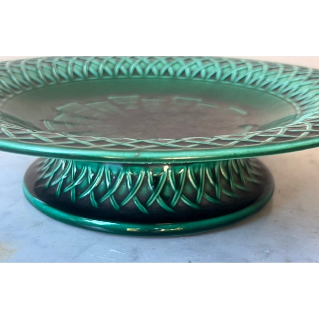 Minton English Majolica Low Footed Compote, C. 1860 For Sale - Image 13 of 16