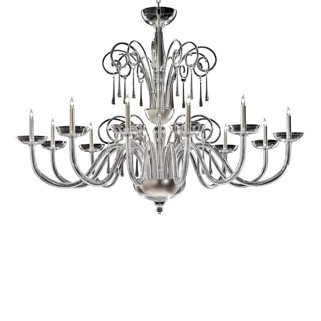 Impressive Venetian Curls Chandelier in Clear Murano Glass with Style by Simoeng for Simoeng For Sale - Image 7 of 7