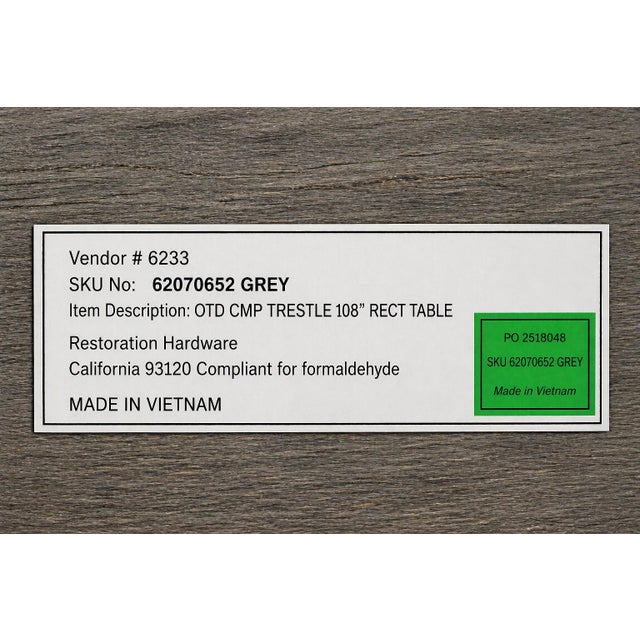 Vintage Restoration Hardware Trestle Dining Table For Sale - Image 9 of 9