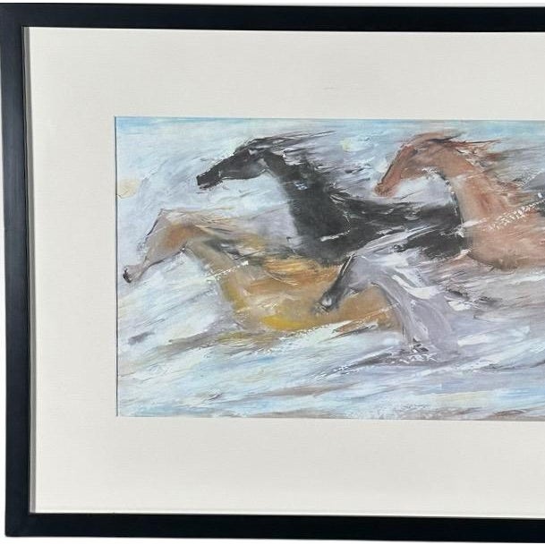 Rustic Vintage Ettore Ted DeGrazia Free as the Wind Framed Southwestern Horse Art Print For Sale - Image 3 of 12