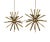 Mid-Century Modern Matthew Izzo Home Starburst Large Pine Wood & Antique Gold Wash Chandelier For Sale - Image 3 of 4