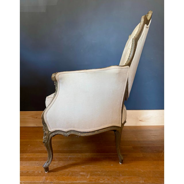Early 19th Century 19th Century Gilt Louis XV Bergere For Sale - Image 5 of 11