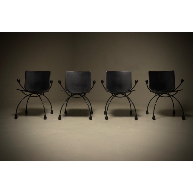 Gigi Chairs by Boonzaaijer & Mazairac for Hennie De Jong Int. Collections, 1980s, Set of 4 For Sale - Image 4 of 15