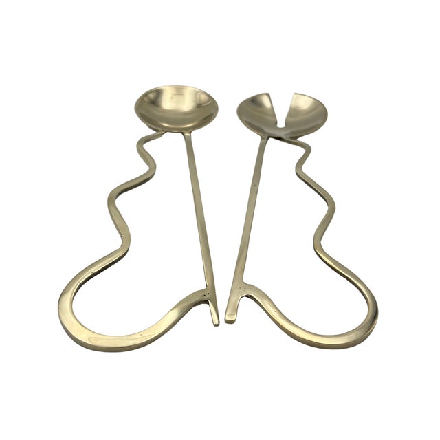 Trobar Serving Spoon and Fork by Sebastiao Lobo For Sale - Image 4 of 7