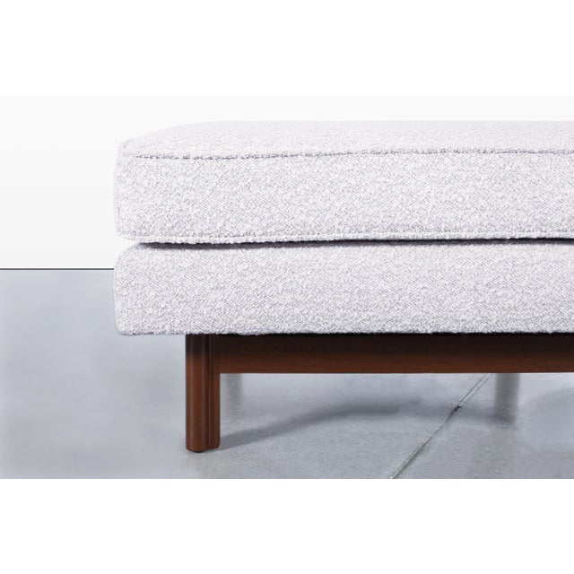 Mid-Century Walnut Sectional Sofa W/ Ottoman by Edward Wormley for Dunbar For Sale - Image 12 of 14