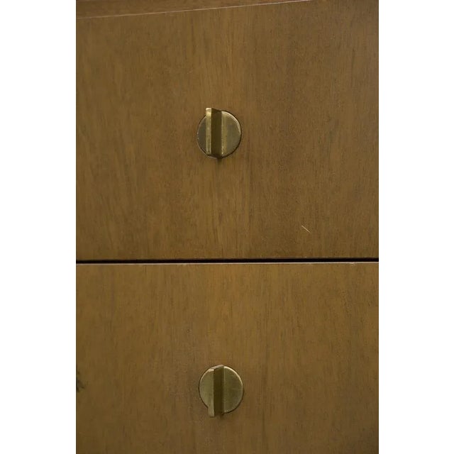 Mid-Century Modern Vintage Wood and Glass Bookcase by Pierre Balmain For Sale - Image 3 of 9