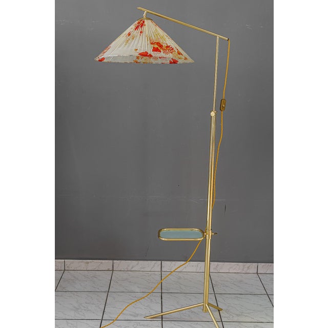 Hight Adjustable Floor Lamp with Adjustable Shelf, Vienna, 1950s For Sale - Image 10 of 18