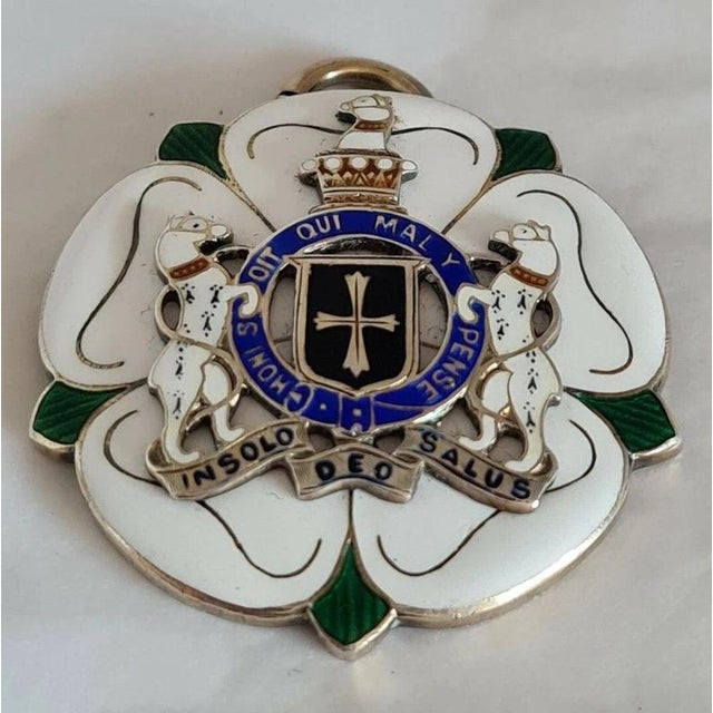 A fine english masonic presentation medallion crafted in sterling silver with a gilt finish by r. Spencer, london, dating...