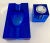 Mid 20th Century Italian Cobalt Blue Crystal Glass Cigar Ashtray - Set of 2 For Sale - Image 4 of 13