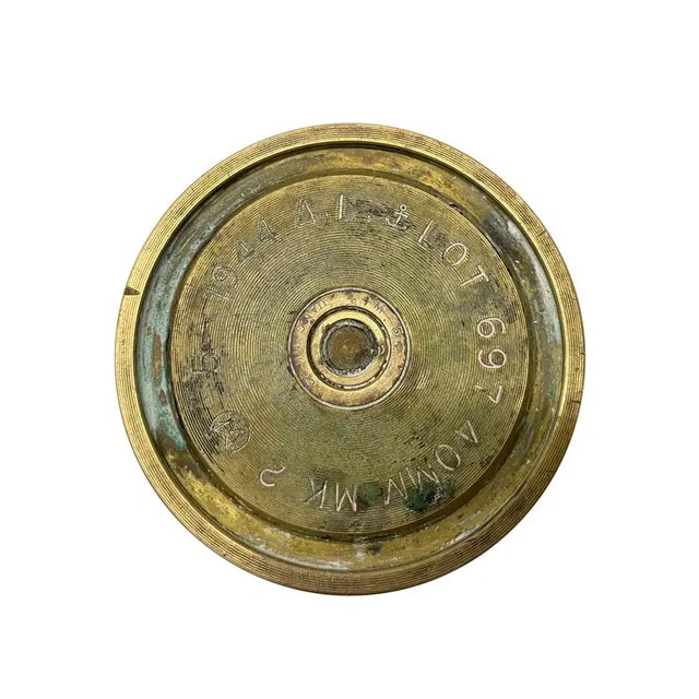 Brass Pair of Folk Art Candlesticks For Sale - Image 8 of 9