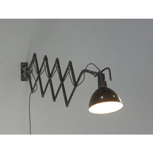 Paint Large Scissor Lamp by Wilhelm Bader, 1930s For Sale - Image 7 of 8