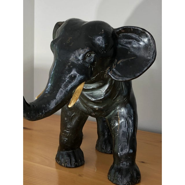 Traditional 1930s Bronze Clad Elephant For Sale - Image 3 of 7