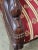 Early 20th Century Pair of English Regency Mahogany Bergeres With Swan Head Carving Red Silk Fabric For Sale - Image 10 of 12